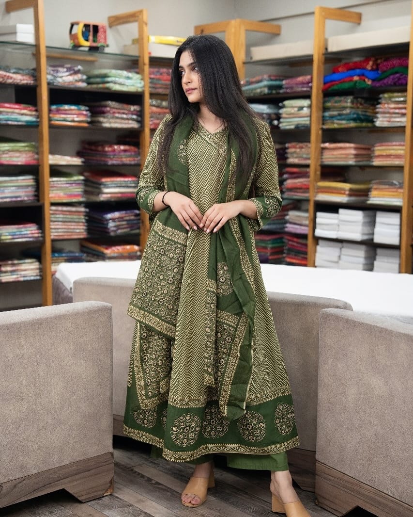 New anarkali kurta set with new style... parrten (PVCRD41)