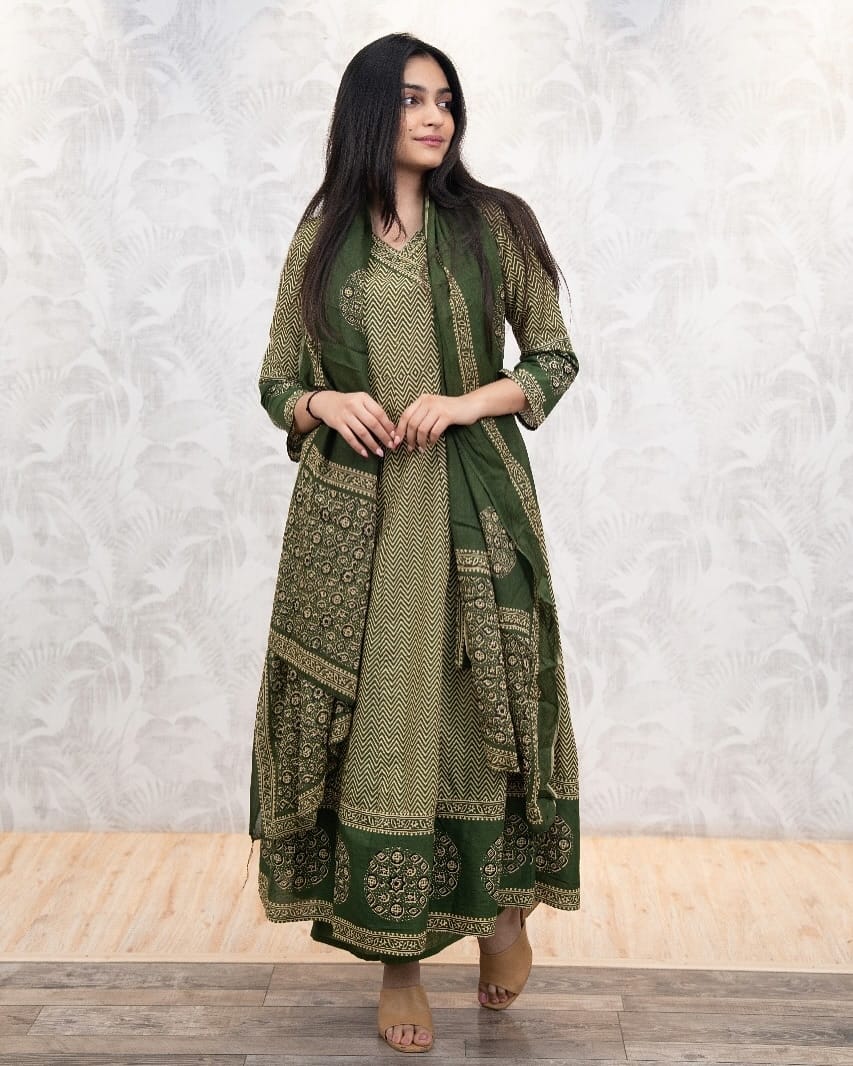 New anarkali kurta set with new style... parrten (PVCRD41)