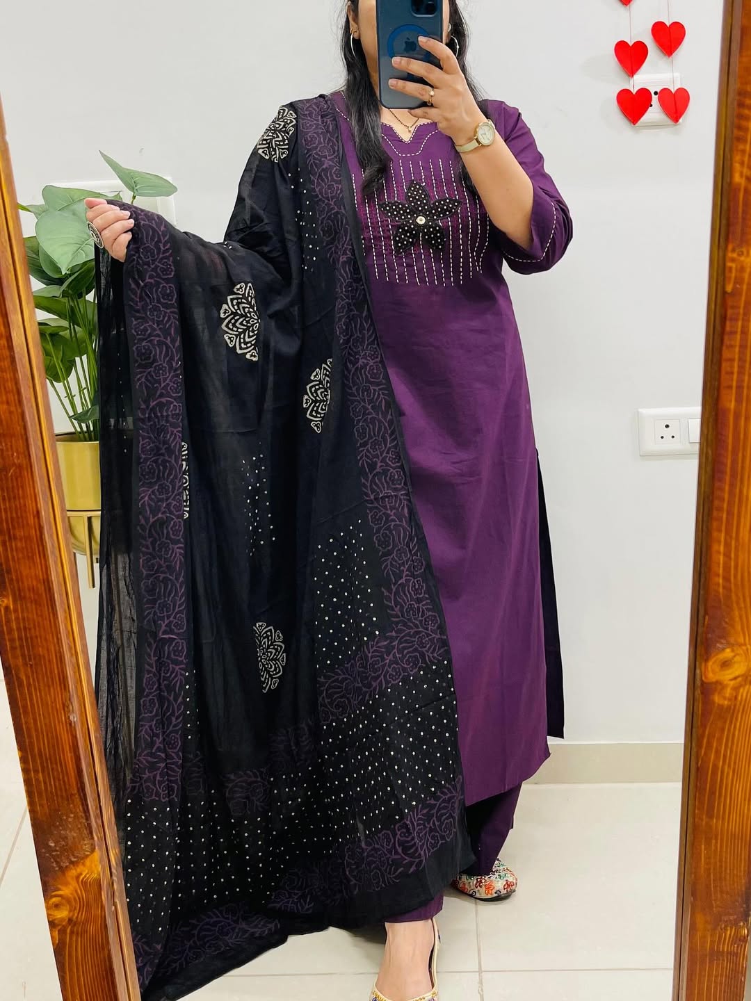Pure fine Cotton fabric Kurti with Pant with cotton 100-100 Dupatta (PVCRD61)