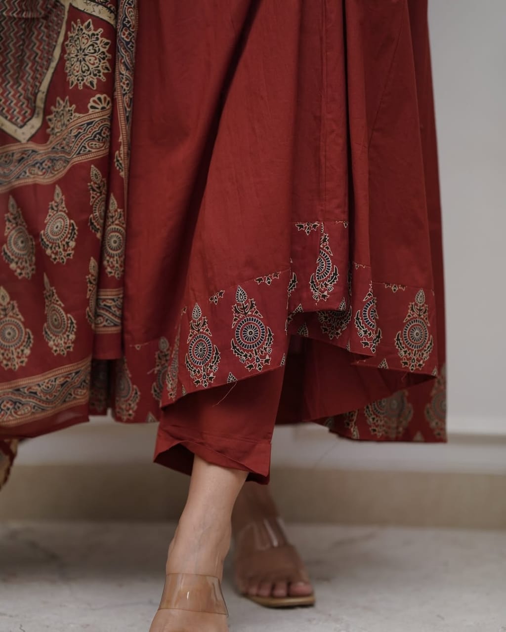 Women's printed cotton & kurta pant or dupatta set(PVCRD65)