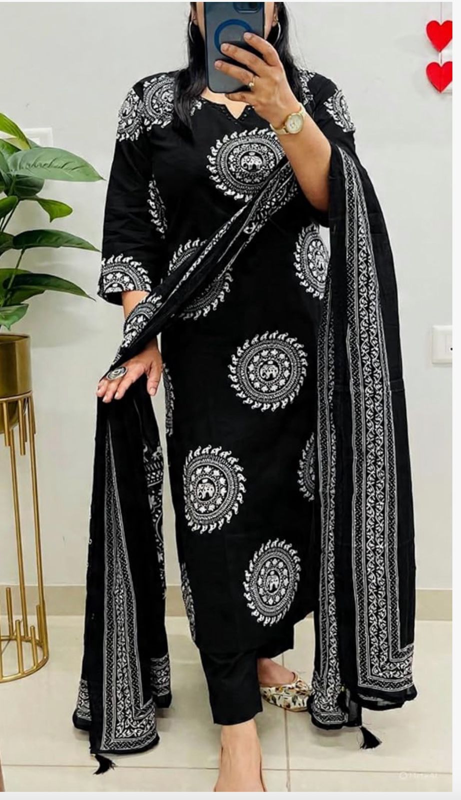 Pure fine Cotton fabric Embroidery Work Kurti with Pant with cotton (PVCRD143)