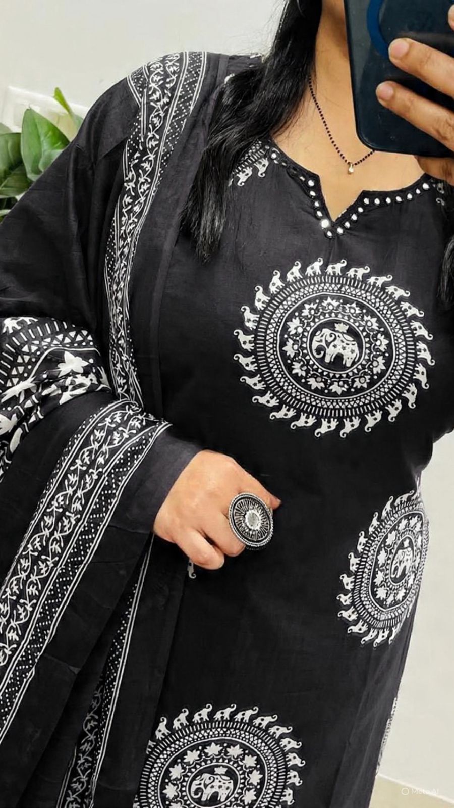 Pure fine Cotton fabric Embroidery Work Kurti with Pant with cotton (PVCRD143)