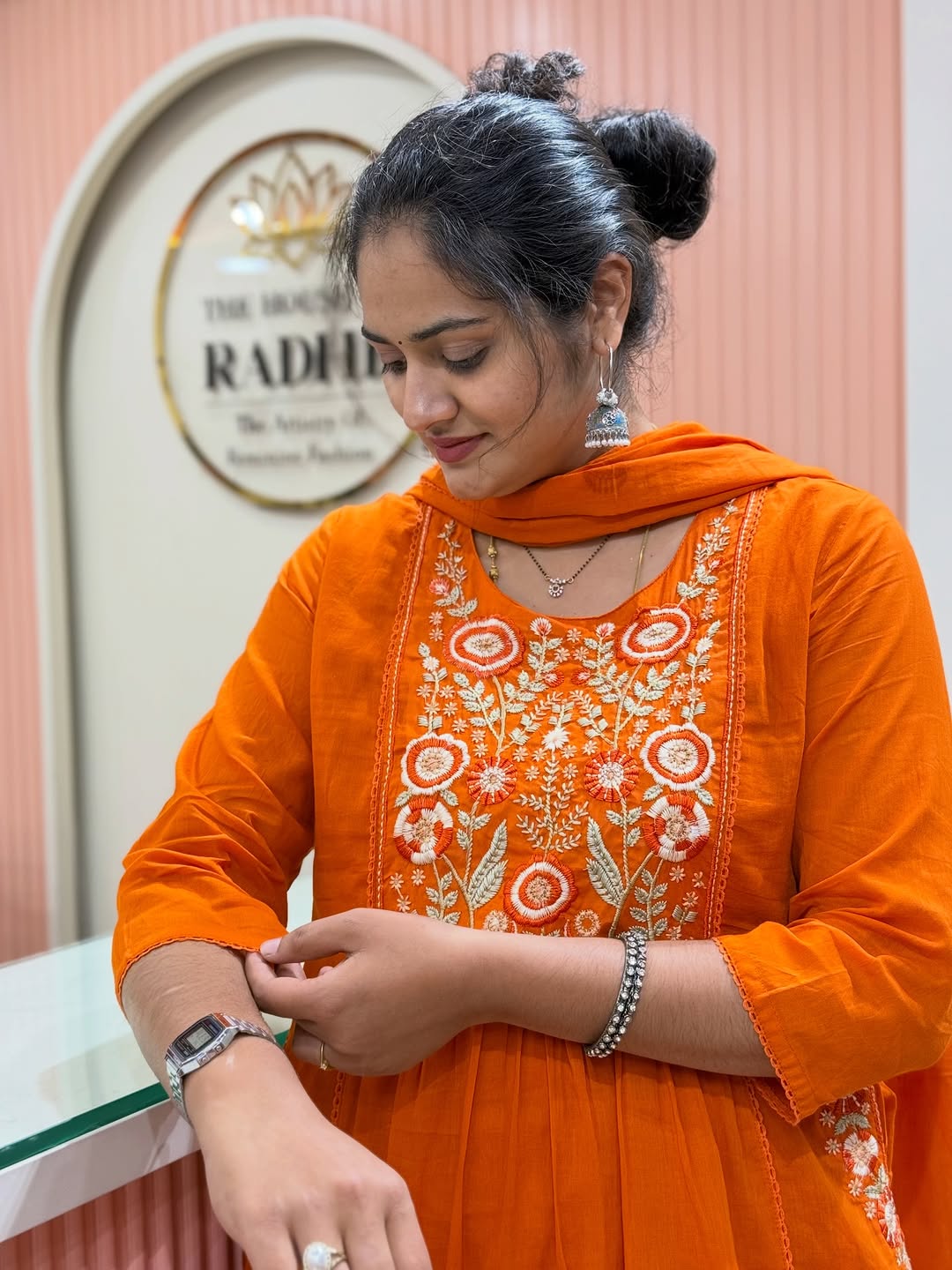 Pure fine Cotton fabric Embroidery Work Kurti with Pant with cotton (PVCRD144)