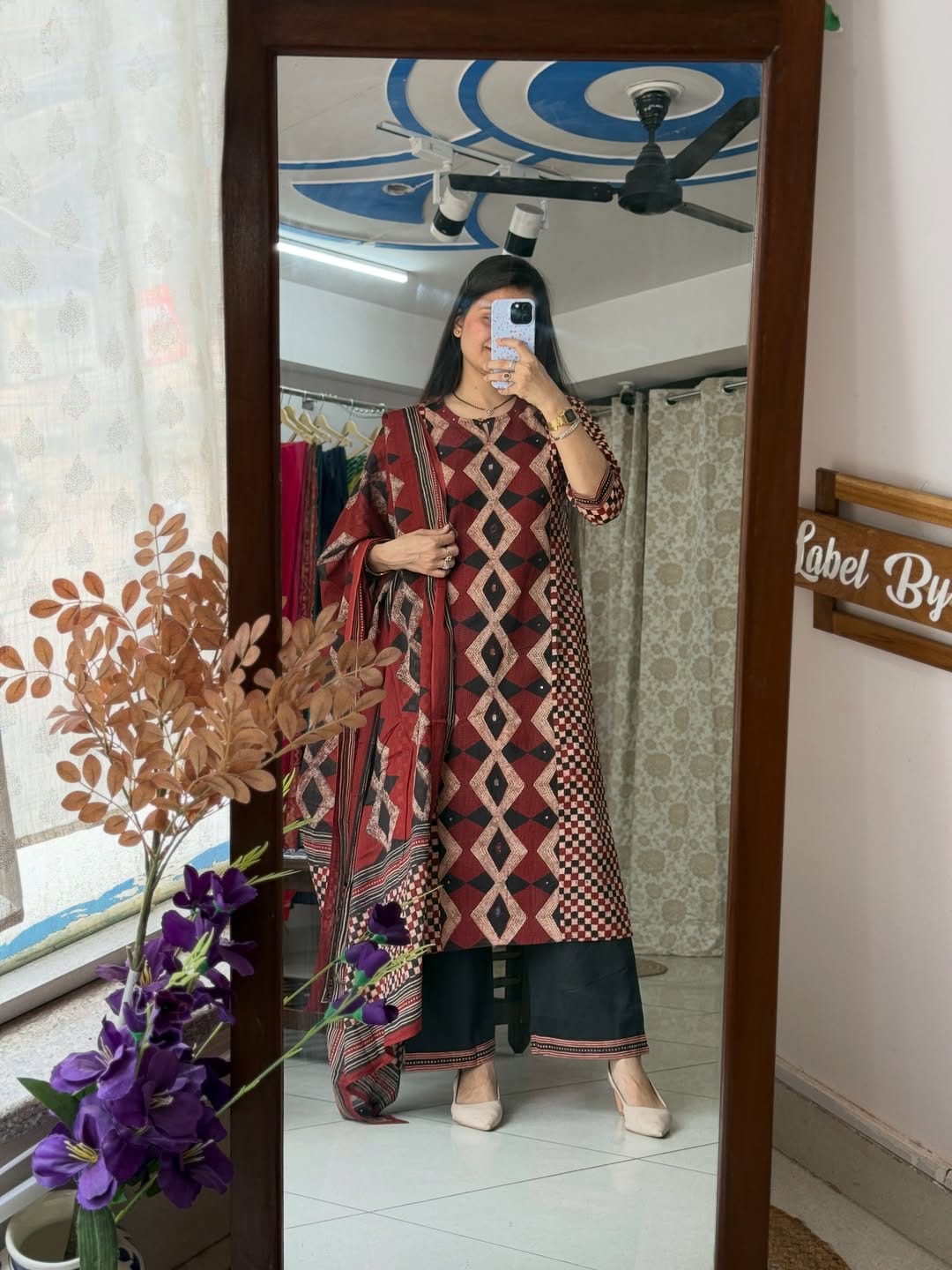 Printed Cotton Kurta with Dupatta