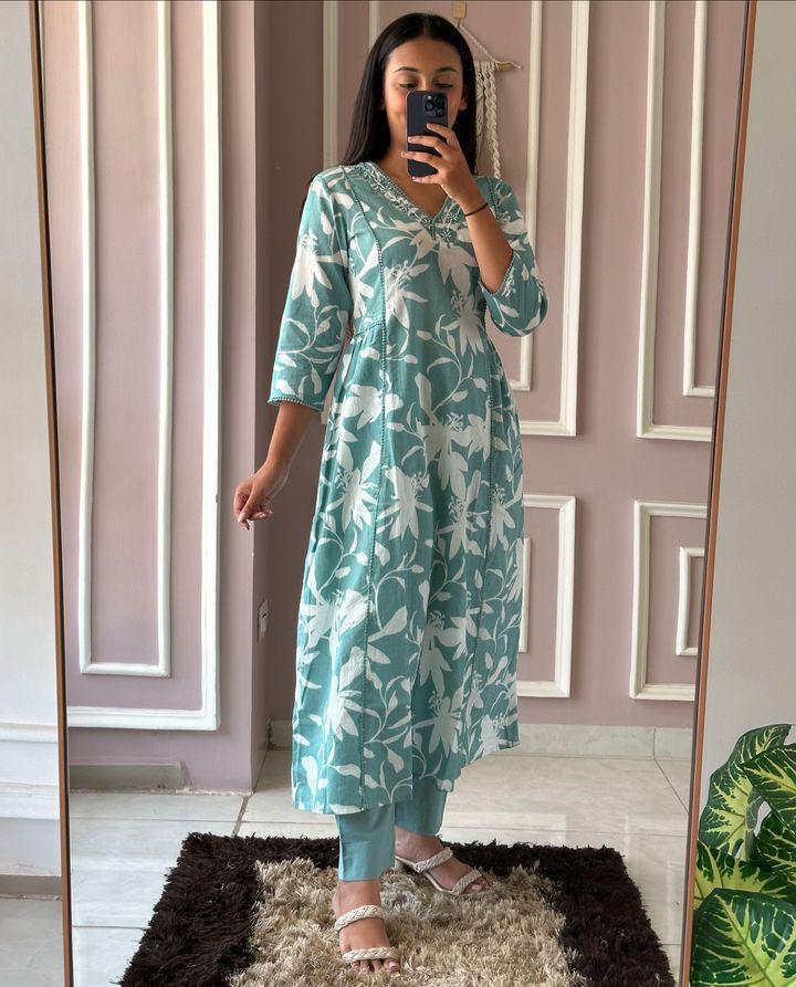 New smart casual Cotton Kurti set ☘️☘️ (PVCD14)