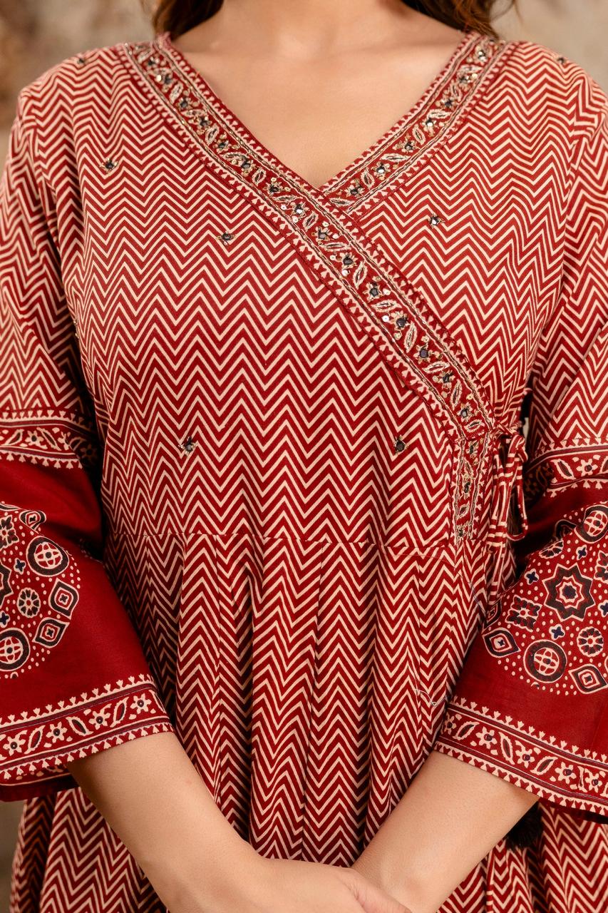 New anarkali kurta set with new style... parrten (PVCRD43)
