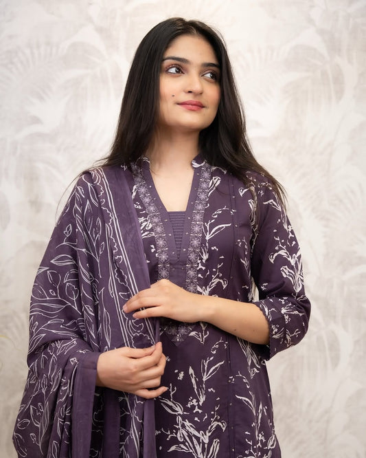 Pure fine Riyon fabric with embrioday naira cut Kurti with Pant(PVCRD107)