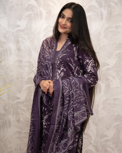 Pure fine Riyon fabric with embrioday naira cut Kurti with Pant(PVCRD107)