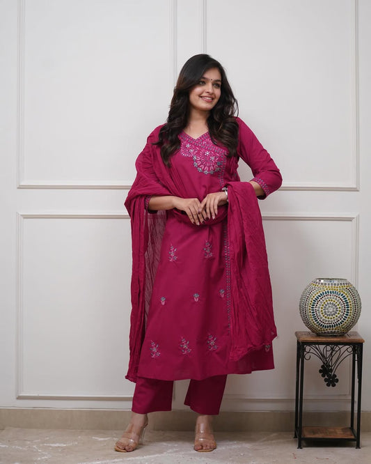 Women's Kurta Pant Dupatta Set Latest Design